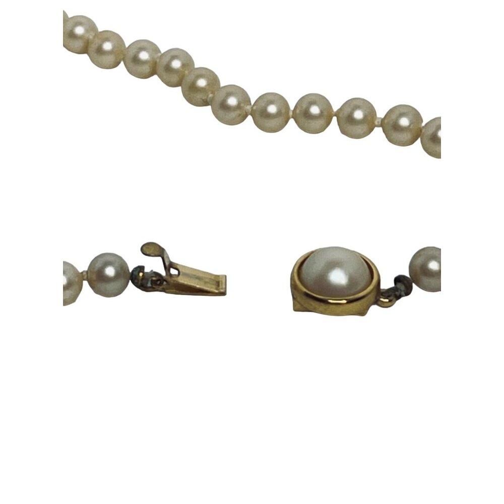 Vintage Faux Pearl Choker Necklace (5386) - Picture 8 of 9
